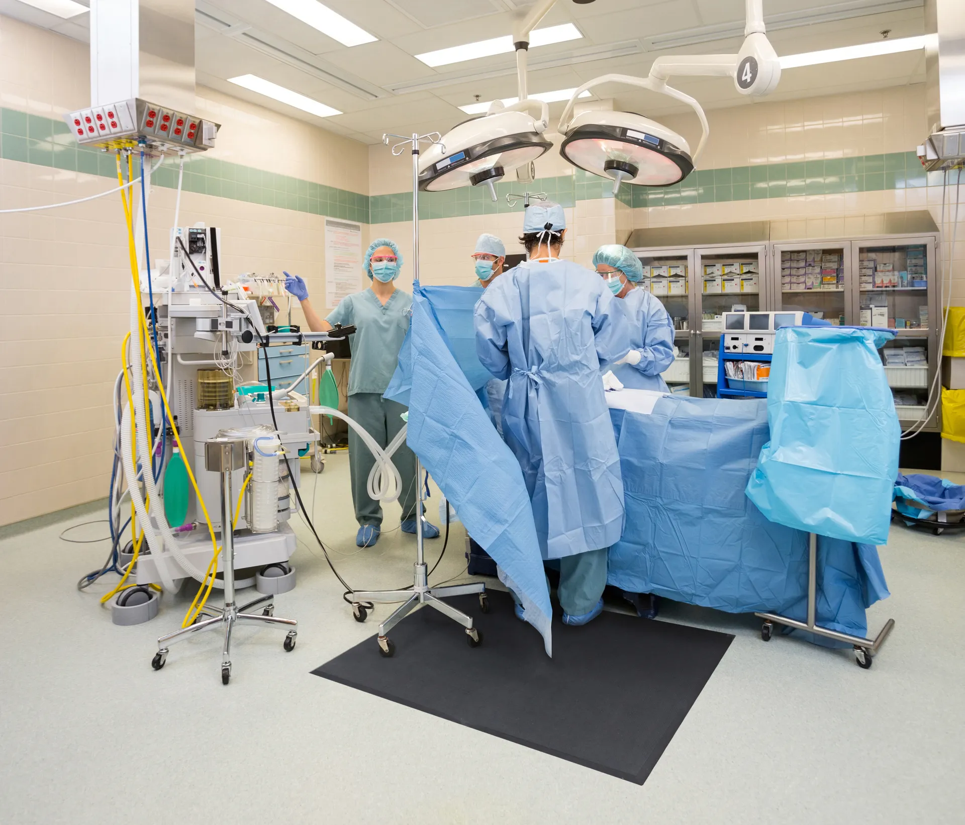 Healthcare anti-fatigue mat Hygimat for standing work environments